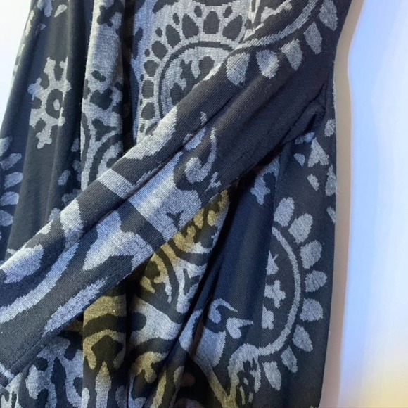 ADRIENNE Vittadini drape collar cardigan gray S/M - Picture 7 of 9